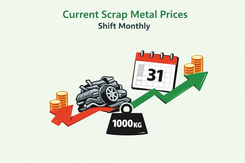 Current Scrap Metal Prices Shift Monthly