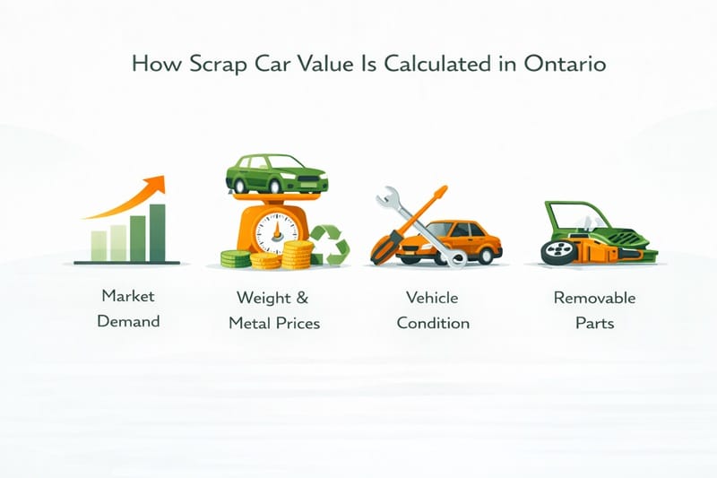 How Scrap Car Value Is Calculated in Ontario