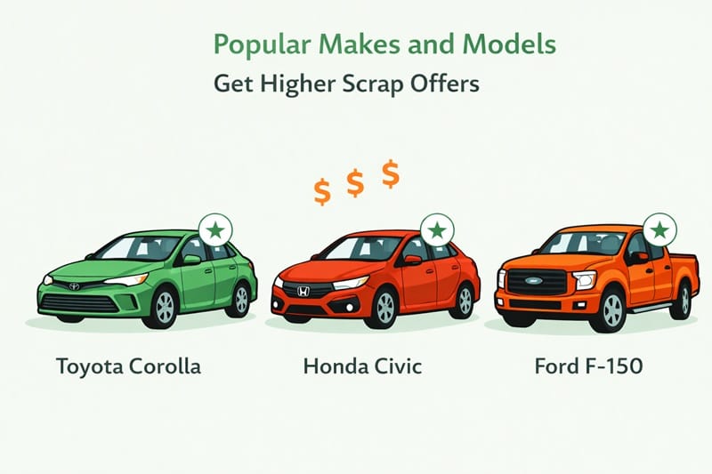 Popular Makes and Models Get Higher Scrap Offers