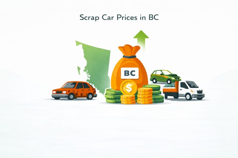 Scrap car prices in British Columbia for Cash For Cars